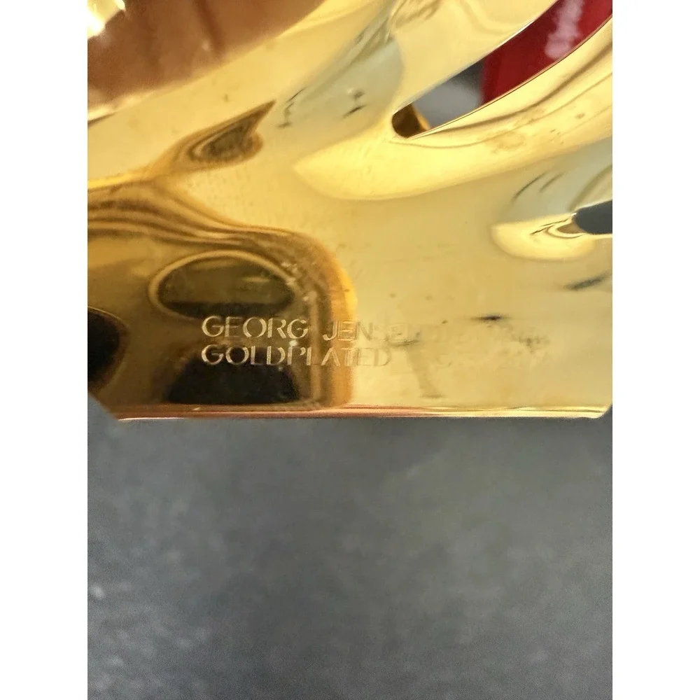 Georg Jensen 2004 24K Gold Plated Snowscape Golden Christmas Ornament VTG